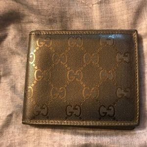 Gucci Mens monogram GG bifold wallet
